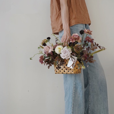Frauen Stroh Handtasche Blume Woven Sommer Strand Messenger Tote Tasche Korb Shopper Geldbörse Dekorative Blume Körbe
