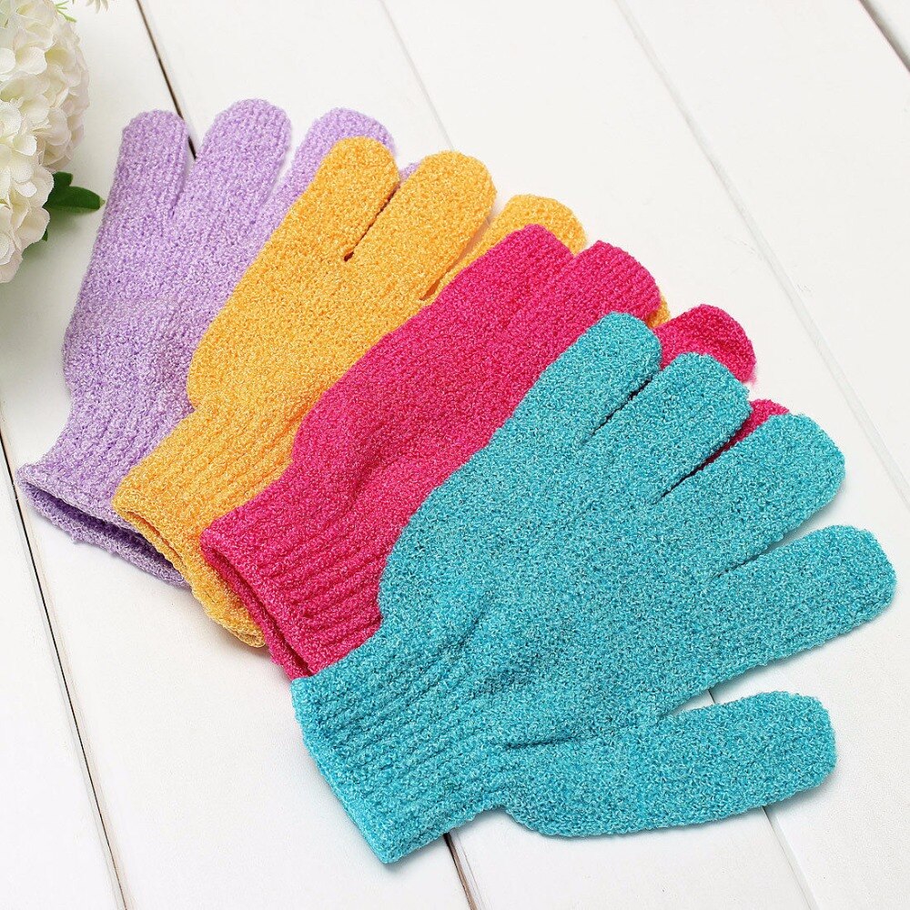 Skin Bath Shower Wash Cloth Scrubber Back Scrub Exfoliating Body Massage Sponge Bath Gloves Moisturizing Spa