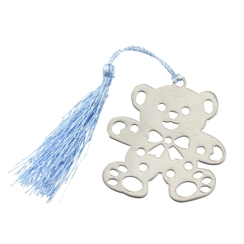 1PC Mini Stylish Bookmark Stationery Silver Color Metal Bookmarks Style: E