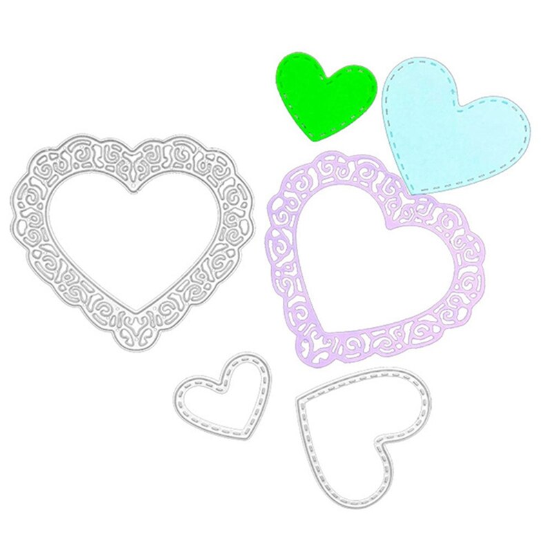 Kutte dies dies hjerte metall kutte dies blomst sjablong gjør-det-selv-rammer preging mappe mal preging kjærlighet dekorasjon