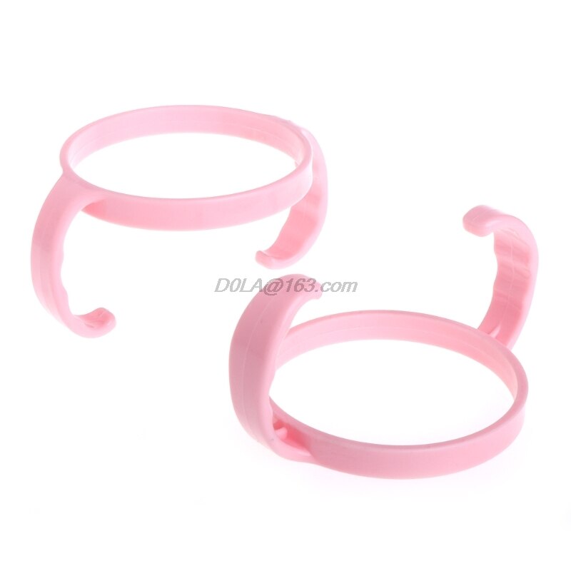 Style 2pcs Baby Feeding Bottle Trainer Easy Grip Plastic Handles Holder for Comotomo Baby Feeding Bottle Accessories: Pink