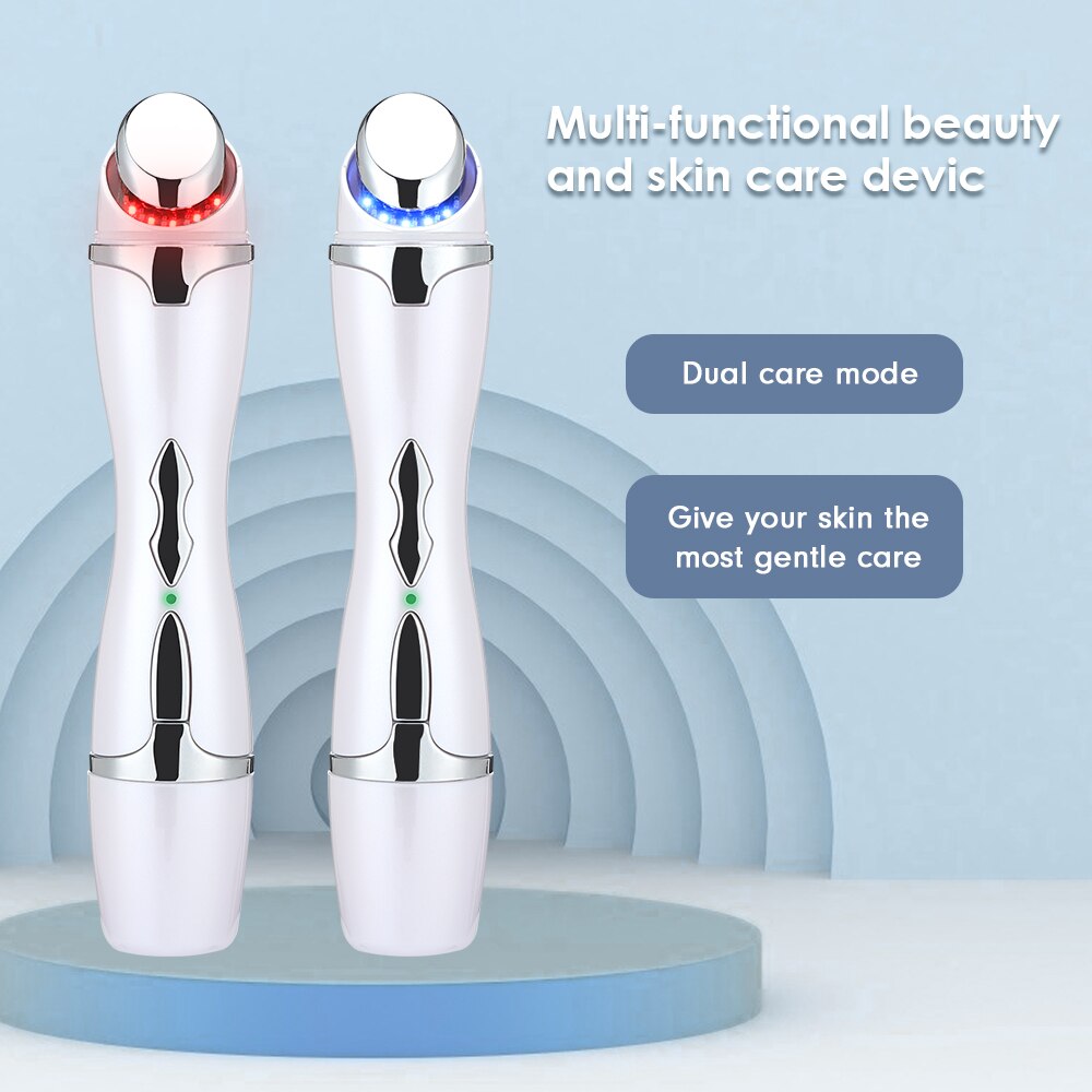 Ipl Eye Beauty Apparaat Verwarming Huidverjonging Apparaat Rood Blauw Massage Eye Massager Anti Rimpel Anti Aging Facial Massage