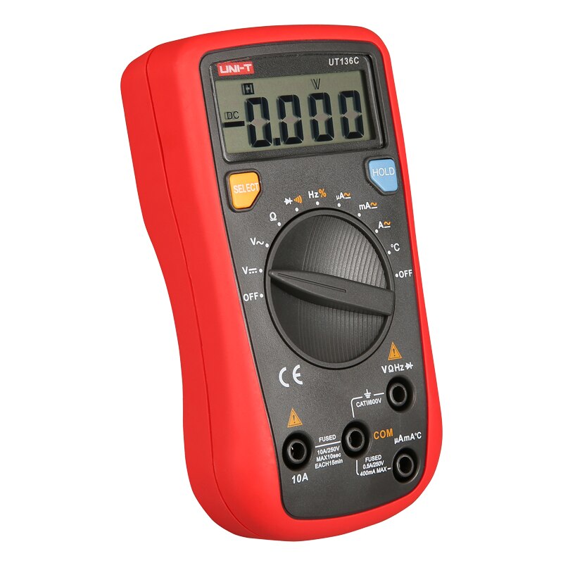 UNI-T UT136C Digital Multimeter Auto Range Tester AC DC Spannung Strom Ohm Diode Hz Temperatur von test diode multimeter