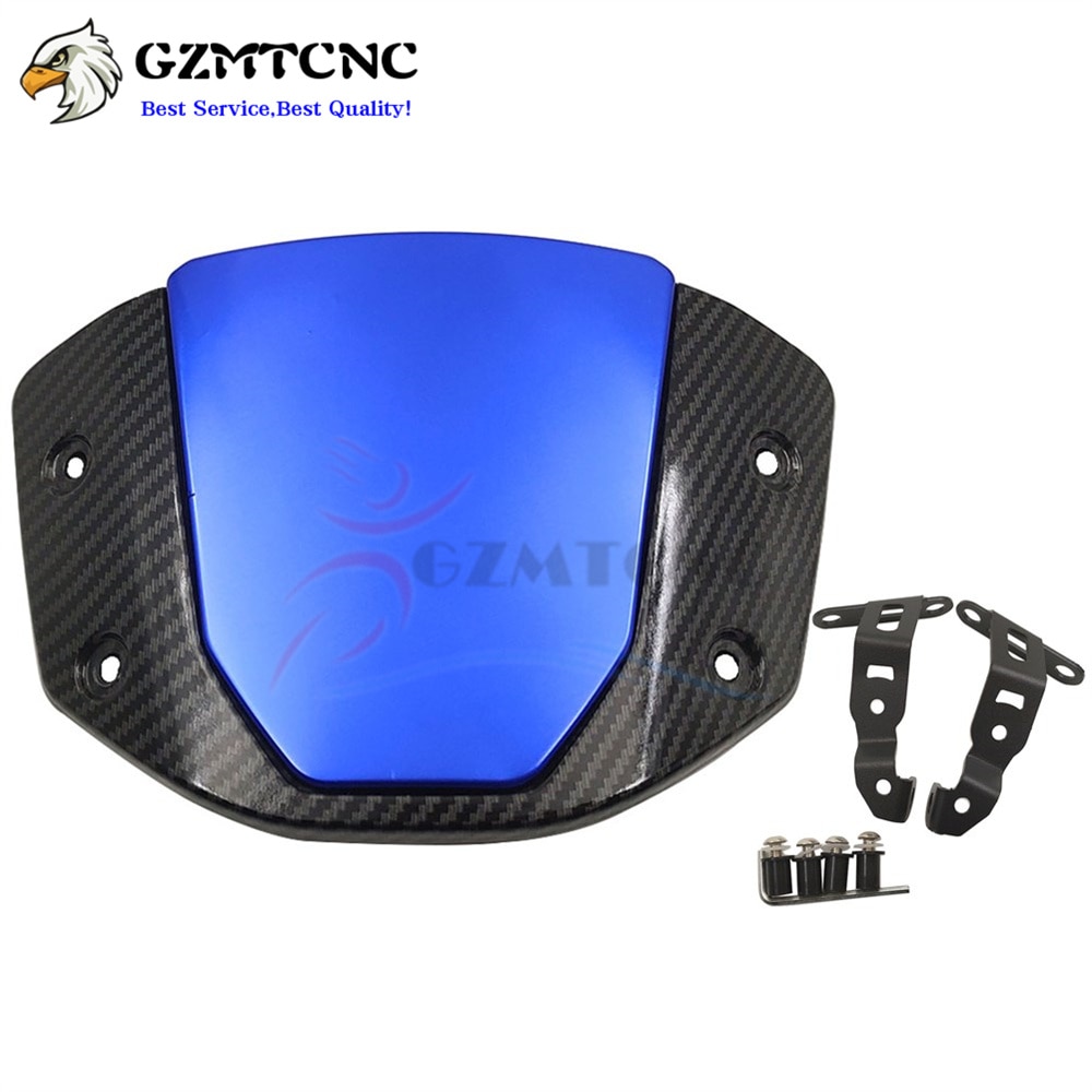 Carbon Faser CB 650R 1000R Windschutzscheibe Windschutz für Handa CB650R CB650 CB1000R Wind Touring Bildschirm Schild: Blau