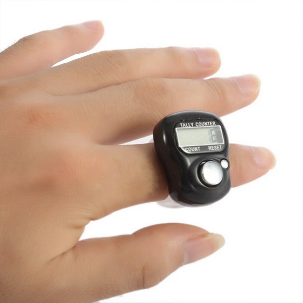 1 pcs electronic digital counter mini LCD electronic pedometer random color handheld ring marking plastic counter