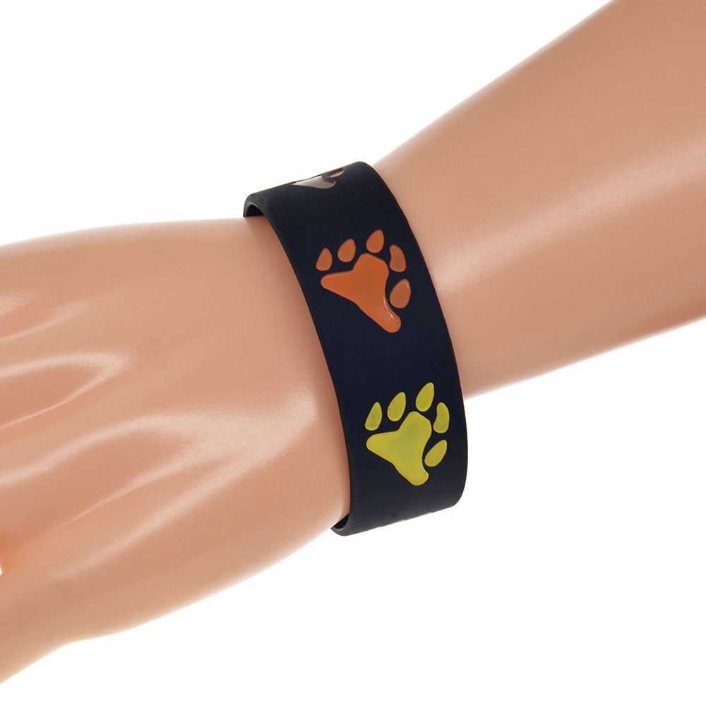 Obh 1Pc Gay Pride Bear Claw Logo Silicone Rubber Armband Een Inch Breed