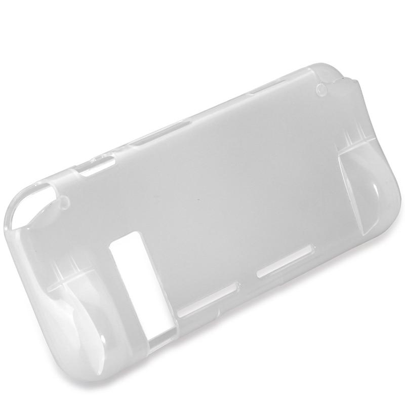 AMS-TPU anti-rayures housse arrière Premium cristal clair choc avec verre trempé protecteur d'écran pour Nintendo Switch blanc
