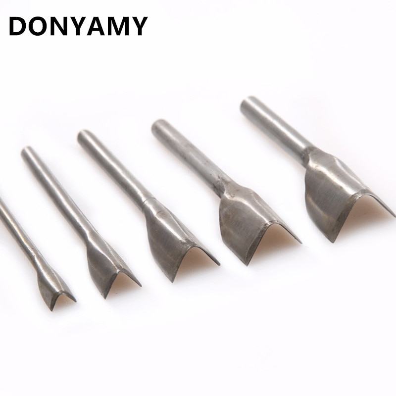 Donyamy 7 stk læderhåndværk 10-40mm værktøjer halv-rund cutter punch rem bælte tegnebog ende