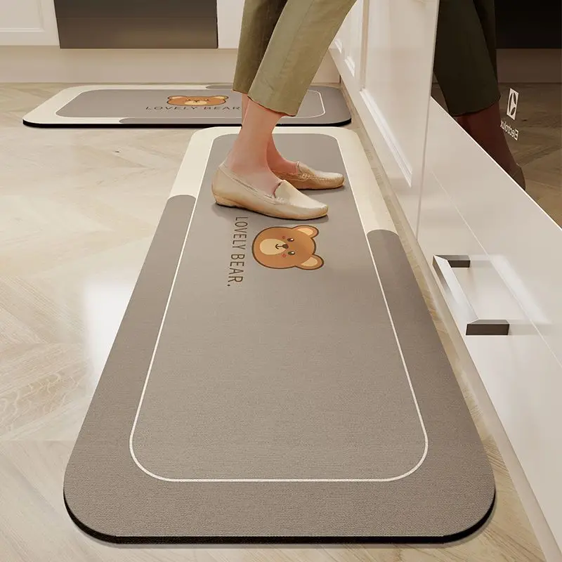 Super Absorbent Mat Kitchen Table Mat Diatomaceous Mud Absorbent Quick Drying Anti Slip Anti Fall Anti Oil Stain Floor Mat