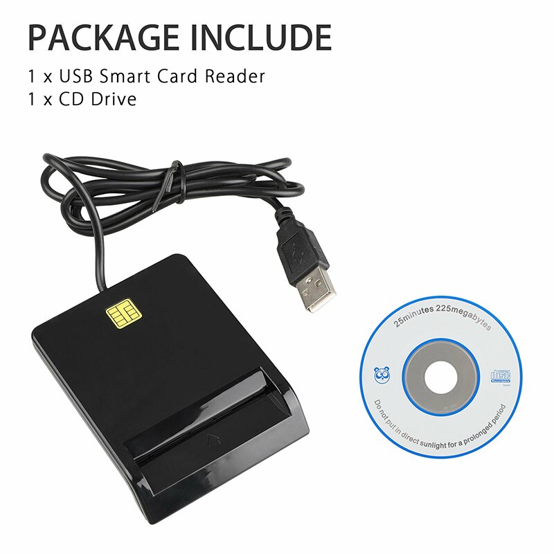 Portable USB 2.0 Smart ID Card Reader For SD ATM CAC TF Bank Card SIM Card Reader Cloner Connector for Windows Linux