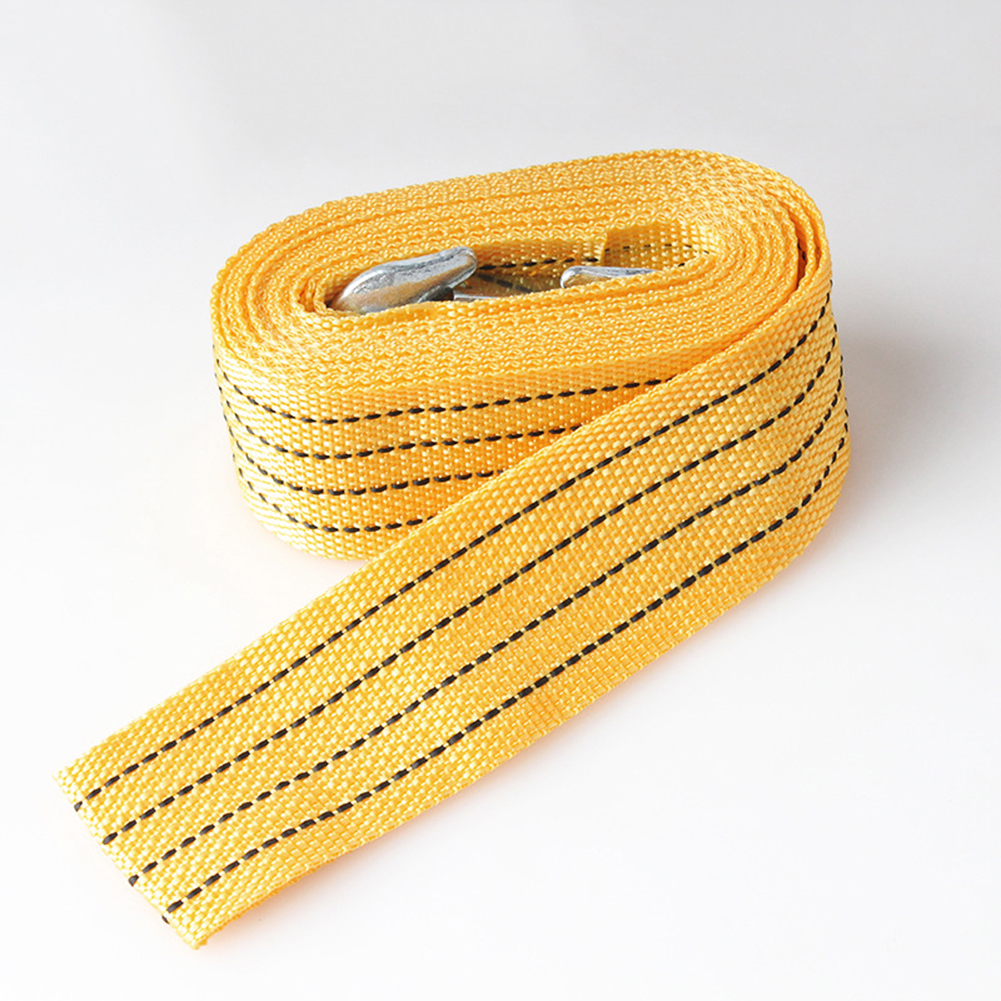 3ton 4m Car Tow Cable for Truck Trailer Winch Towing Pull Rope Strap with Hooks Van Road Safety Emergency Tool
