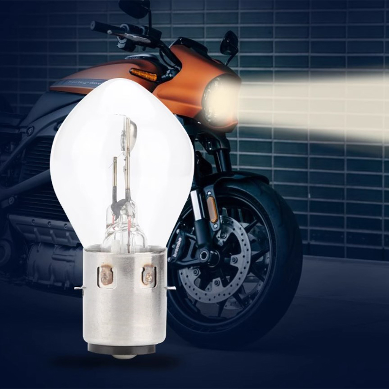 1/2 pièces BA20D ampoule LED haute luminosité 12V 35/35W halogène phare unique ampoule ambre pour moto ATV cyclomoteur Scooter