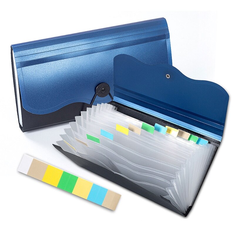 57EC Expandable Receipt Folder B5 Accordion Folder Document Organizer Case Large Capacity Waterproof for File Receipt Bills