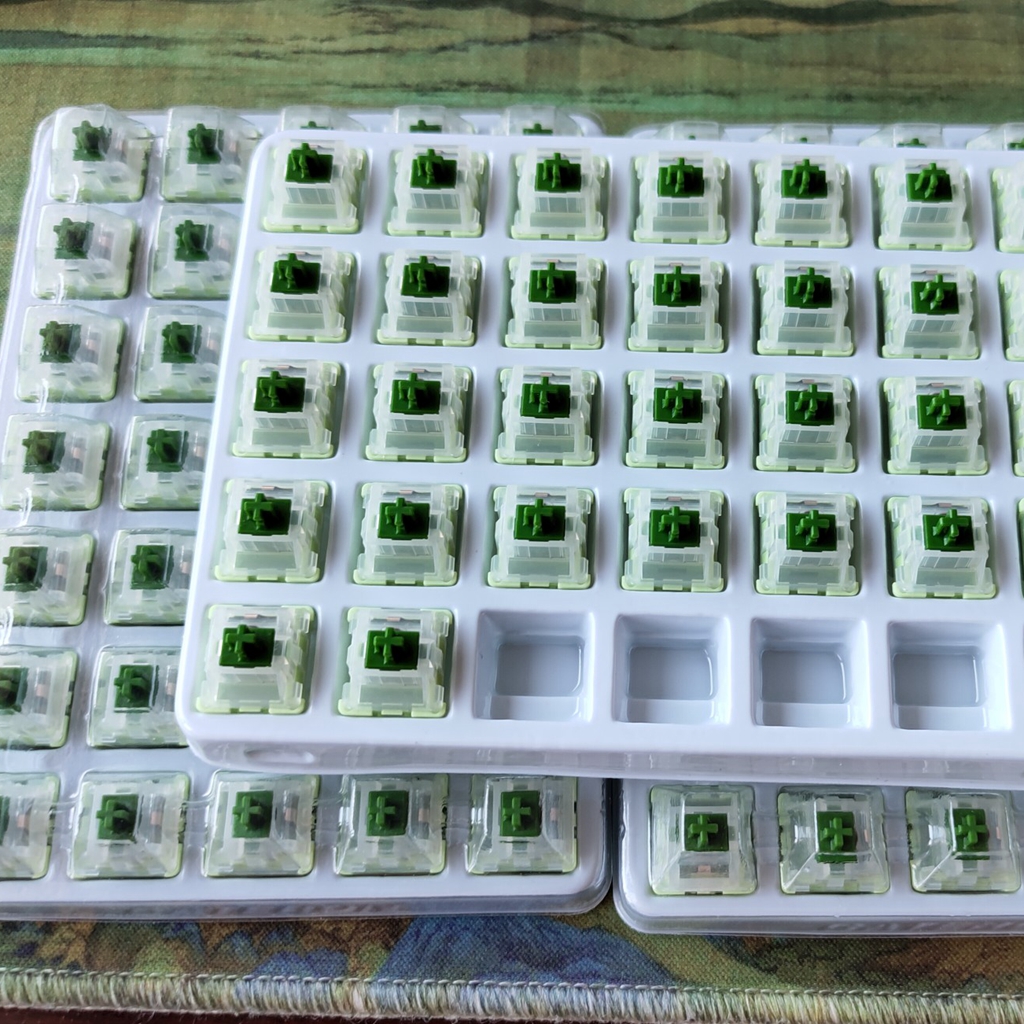 3 Pin Matcha Green Linear Keyboard Switch 45g Mechanical keyboard Custom Switches Transparent cover Manufacturer Lubrication