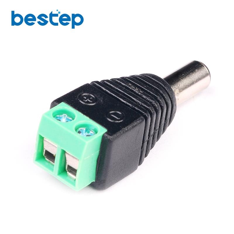 5.5*2.1MM 5.5mm x 2.1mm Male CCTV LED DC Power Plug Jack Adapter Connector