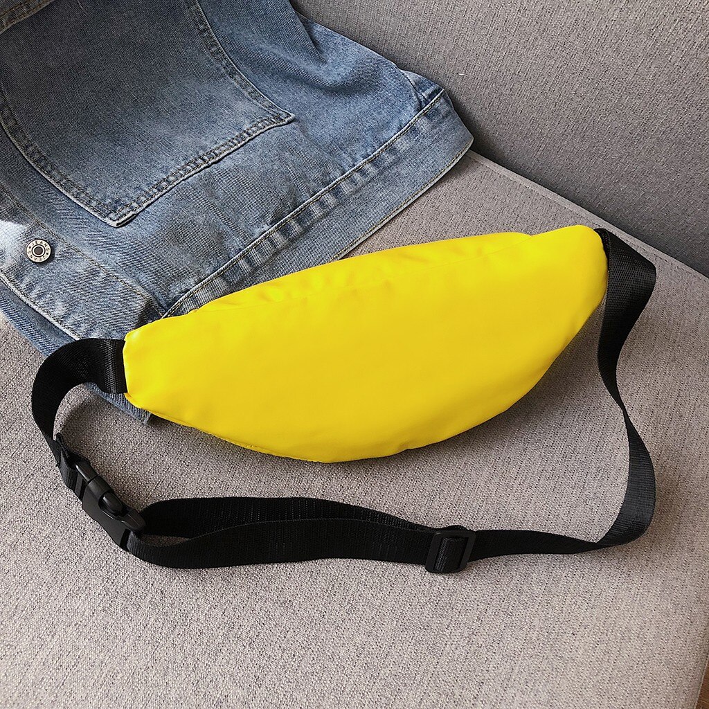 Funny Women PU Leather Zipper Waist Pouch Waterproof Sports Running Belt Bag Bum Waist Packs