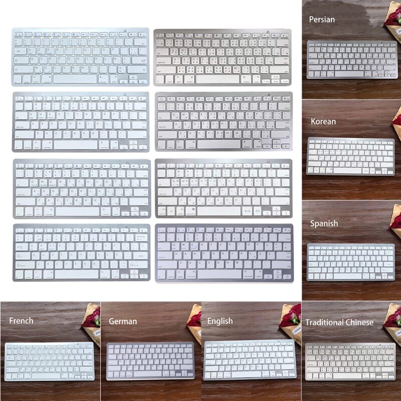 Russisch/Spaans/Koreaanse Bluetooth Wireless Keyboard Voor Tablet/Laptop/Smartphone