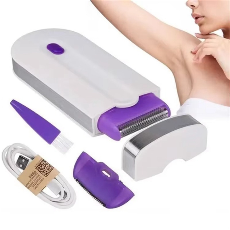 Hårborttagningsverktyg usb-uppladdningsbar rakapparat automatisk ansikts-, ben-, bikini-, läpphårborttagare b 64b: Default Title