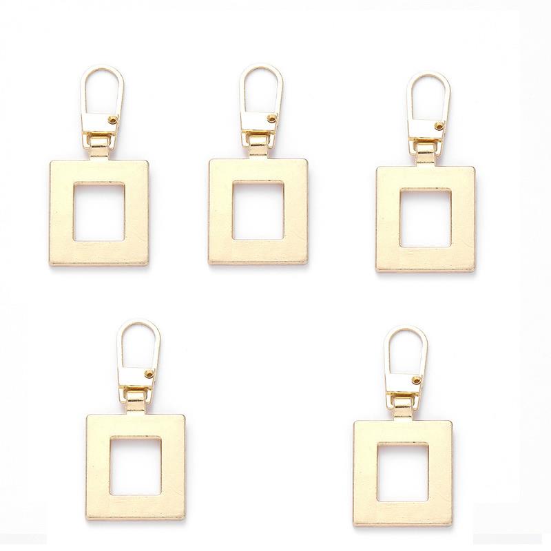 5pcs Detachable Metal Zipper Puller Universal Instant Repair Kit Zipper Sliders Head Repair Kit For Clothing Jacket Sewing Tools: DULL