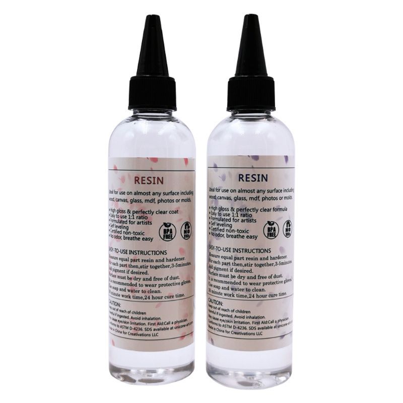 8 Ounce Quick Curing AB Resin 1:1 Kit Clear Hard Epoxy Resin Jewelry Making Tool