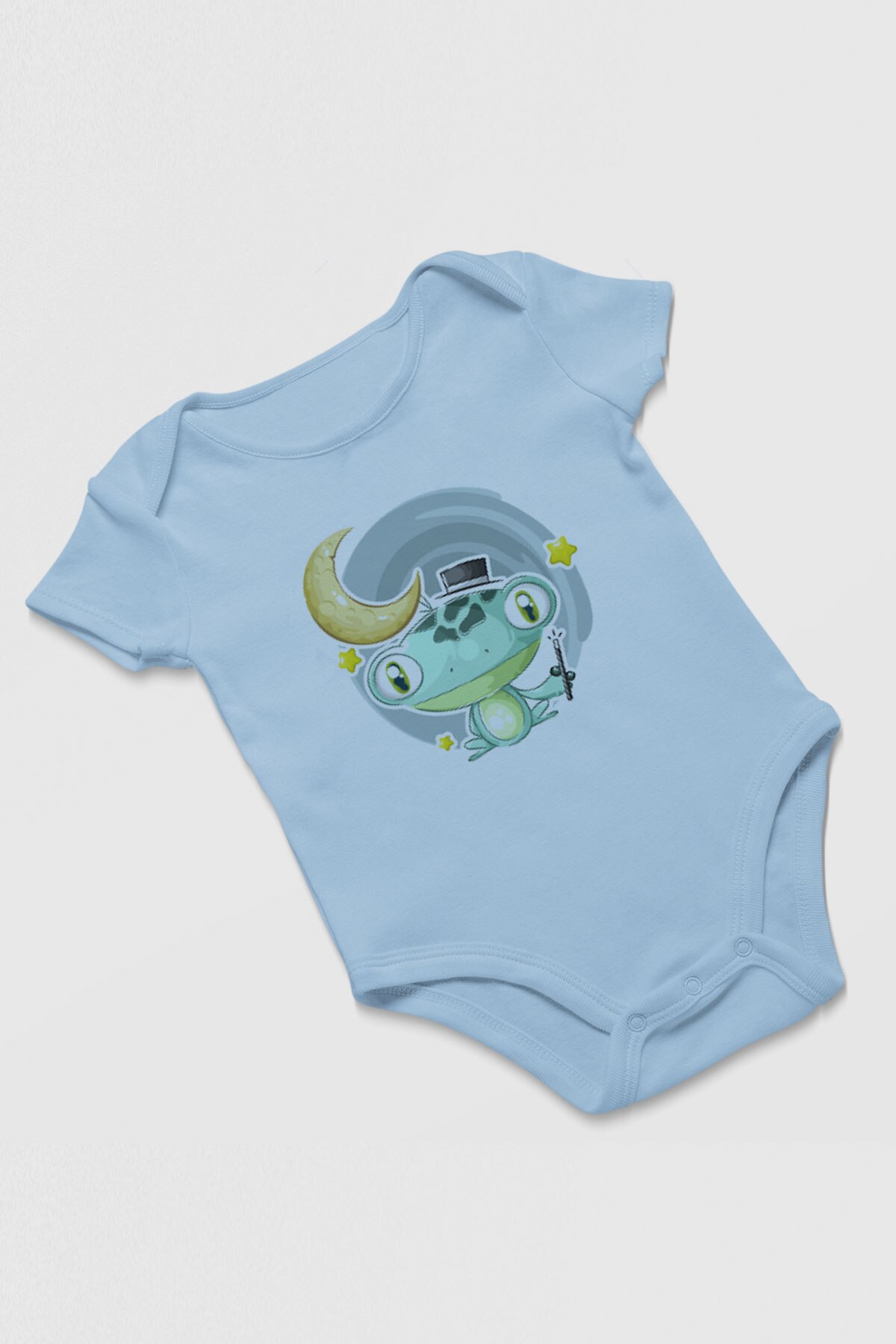 Angemiel baby tovenaar kikker baby jongen de zibin blauw