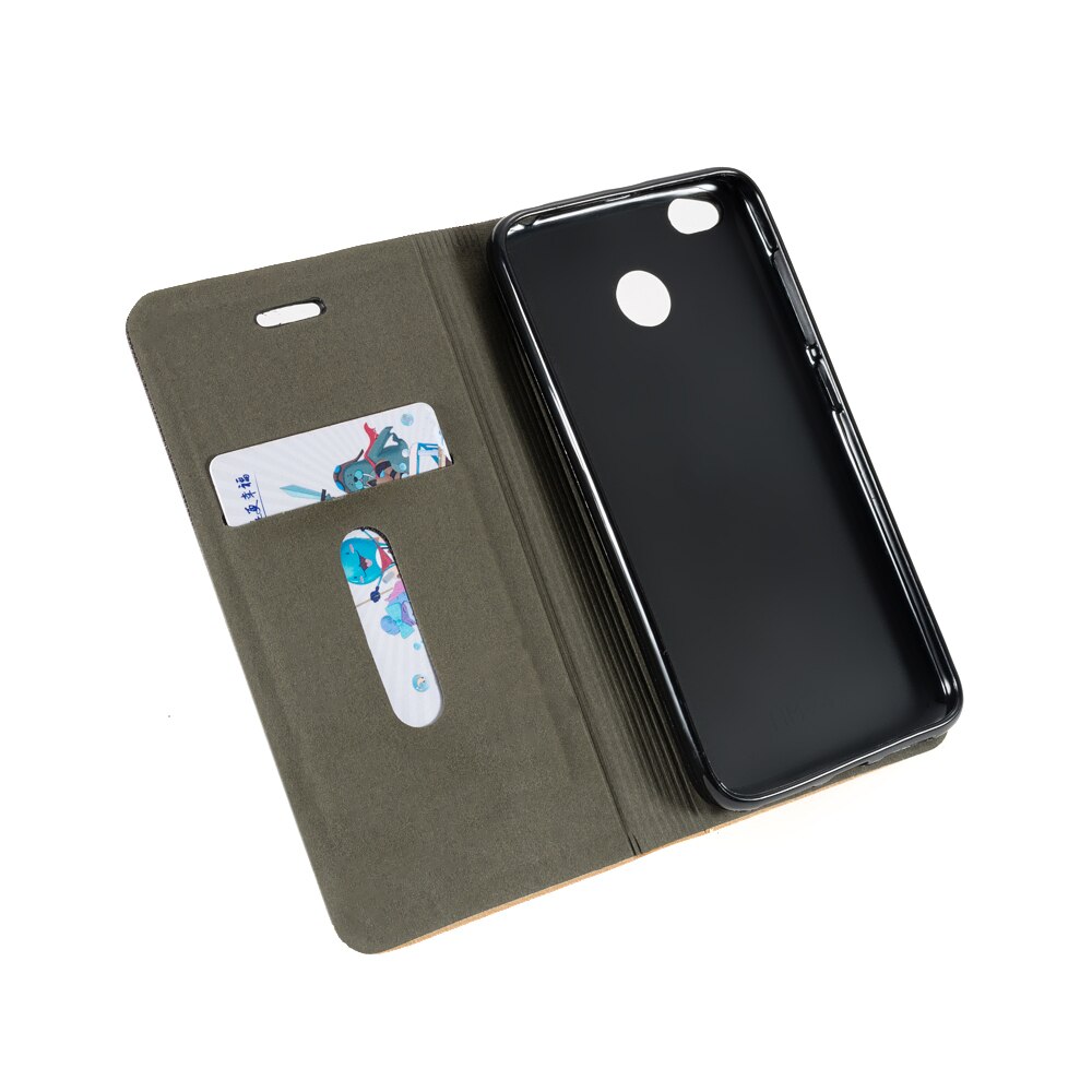 Leren telefoonhoesje voor xiaomi redmi 4x flip book case voor huawei  p8 lite business portemonnee hoesje zachte tpu siliconen achterkant