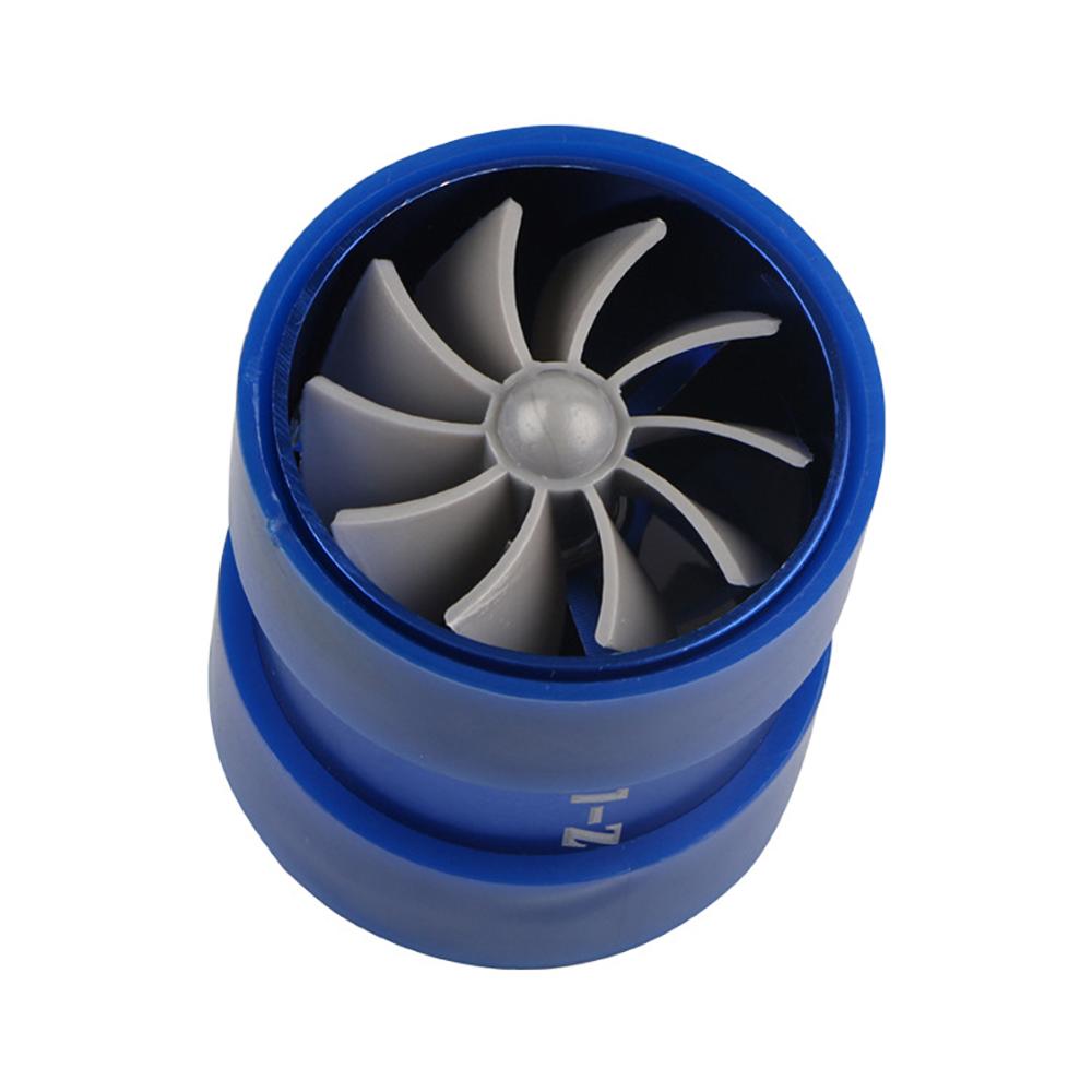 Universal Car Turbine Supercharger & 3 Rubber Covers 3000rpm F1-Z Double Turbo Charger Air Filter Intake Fan Fuel Gas Saver Kit