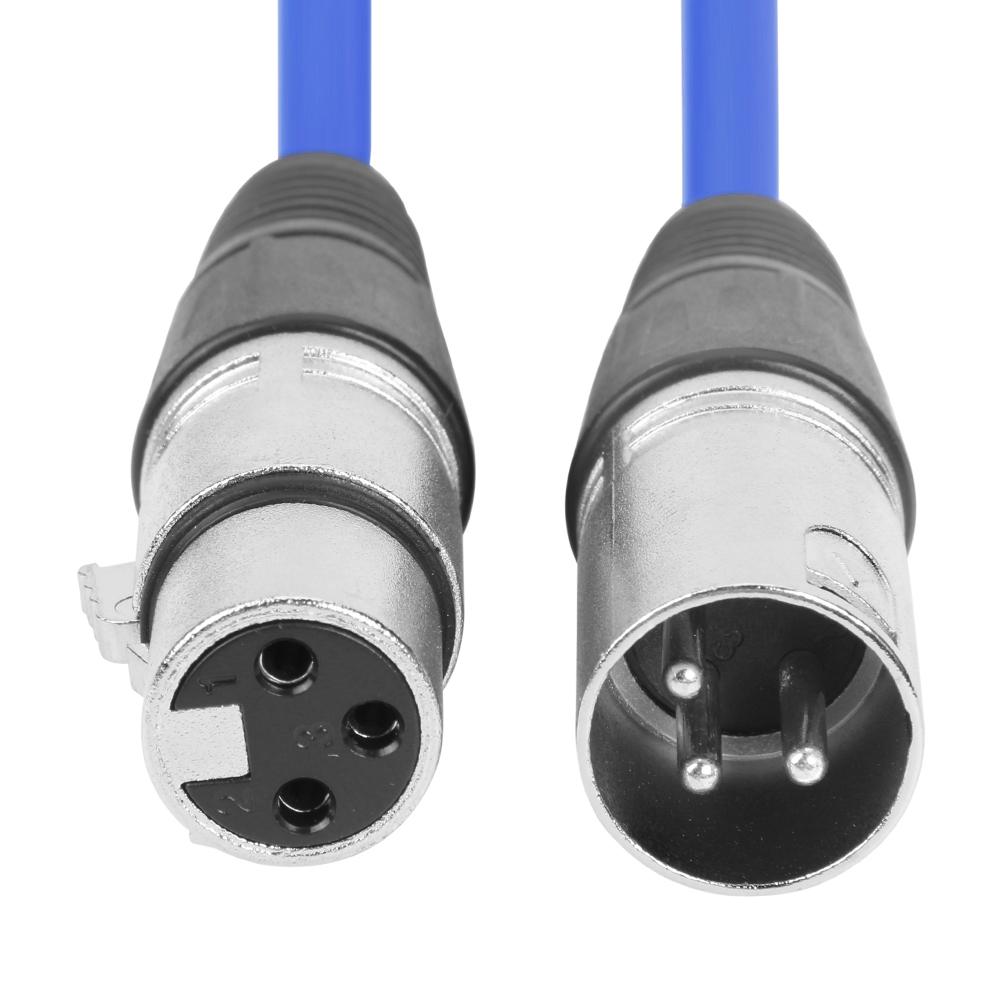 1m XLR Cable Male to Female 3Pin Zinc Alloy Flexible and Durable Noise-Free Audio Cable for Microphone XLR Cord: Blue