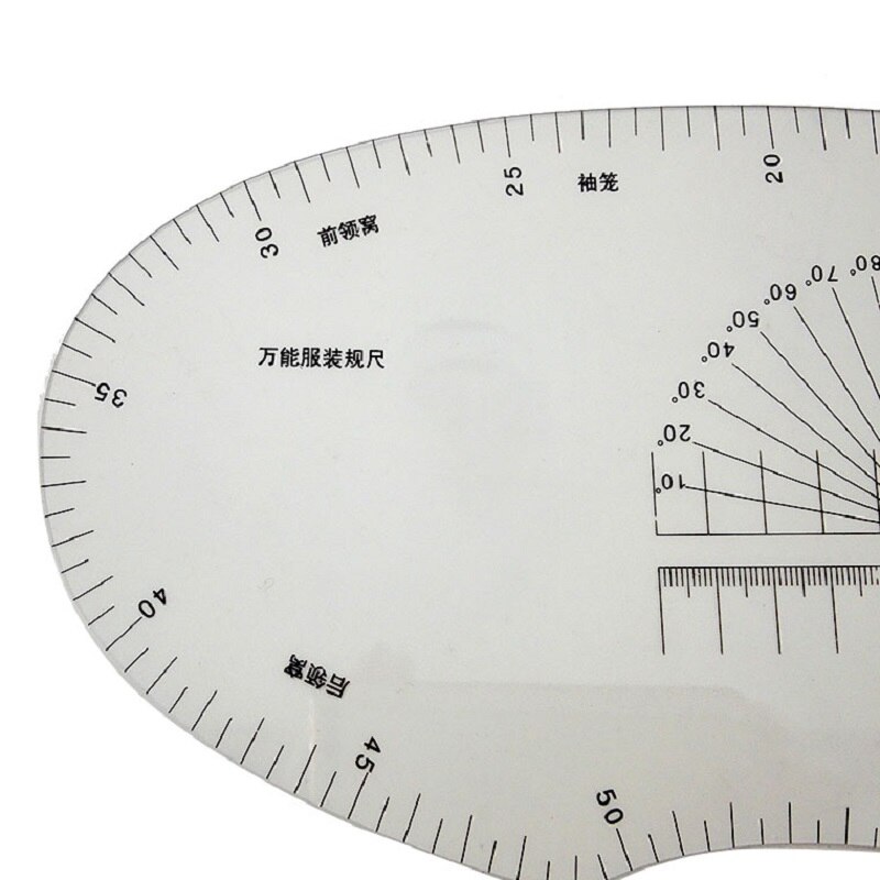 Multifunction Tailor Ruler Curve Pattern Grading Sewing Ruler Sholder Armhole Sleeve Collar Draping Ruler
