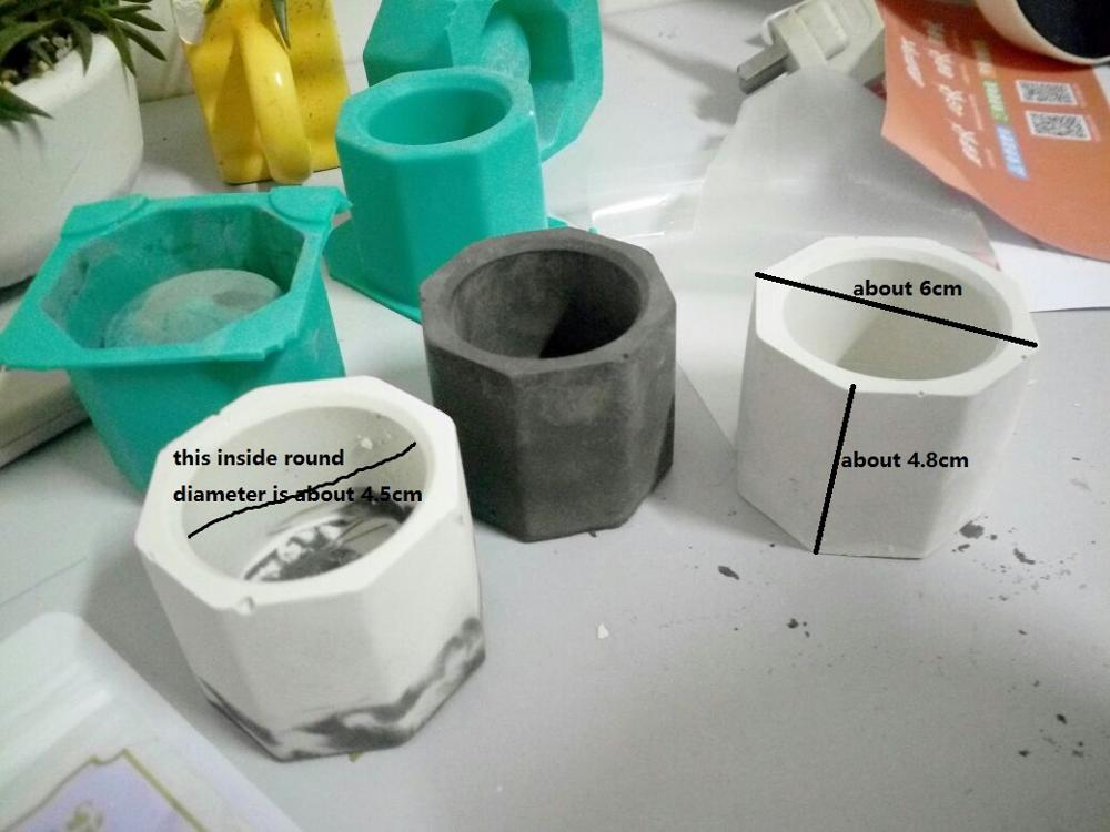 Diy cement klok beton siliconen mal handgemaakte epoxyhars knutselmallen: Lichtgeel