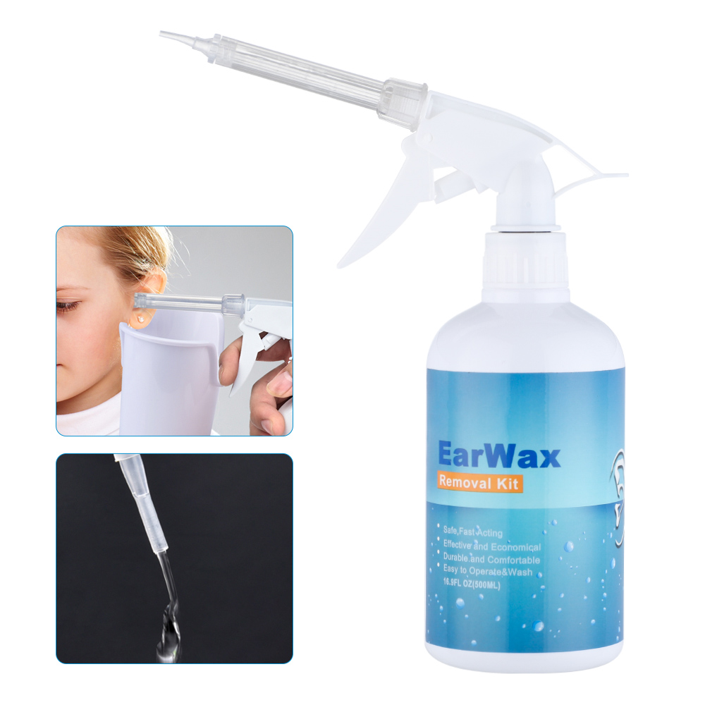 500/300ml Ear Cleaner Kit Ear Wax Remover Plastic Bottle Ear Irrigation Washer Set for Adults Kids Ear Care limpiador de oidos