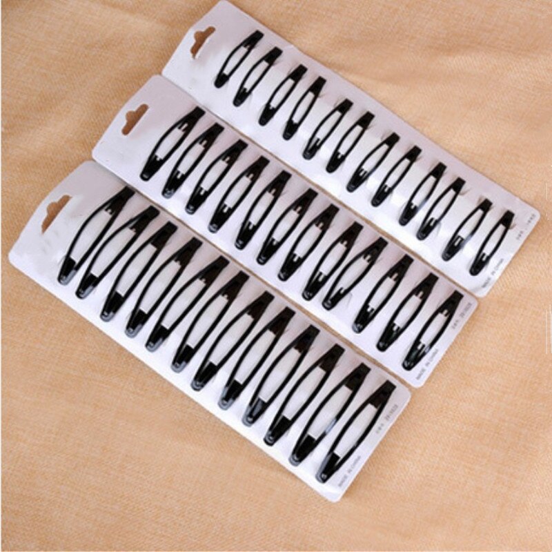 12Pcs/Set Black Metal Hair Barrettes Hairpins BB Headbands Hair Clips For Girls Bride Womens Hairgrips Hair Styling Accessories