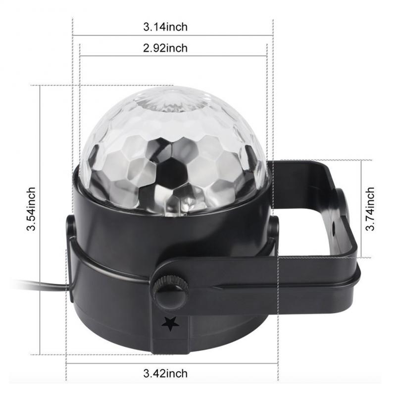 Sound Activated Roterende Disco Ball Party Verlichting Strobe Light 3W Rgb Led Podium Verlichting Voor Kerst Thuis Ktv Xmas bruiloft Tonen