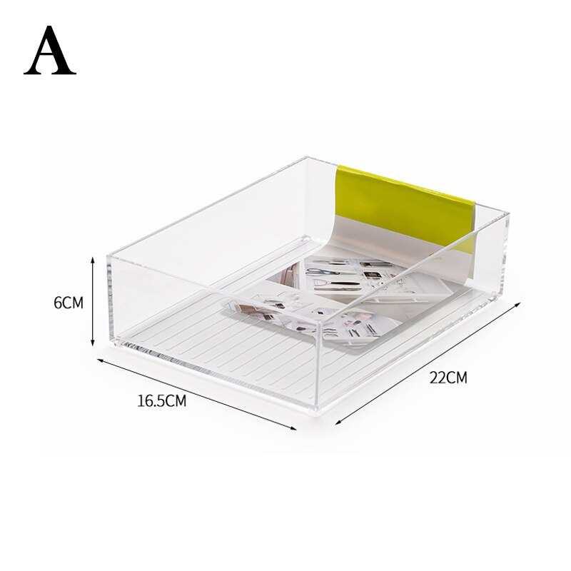 4 Sizes Acrylic Makeup Organizer Jewelry Box Cosmetic Lipstick Finishing Grid Box Dressing Table Storag Box Drawer Organizer: A-L-16.5X22.5X6m
