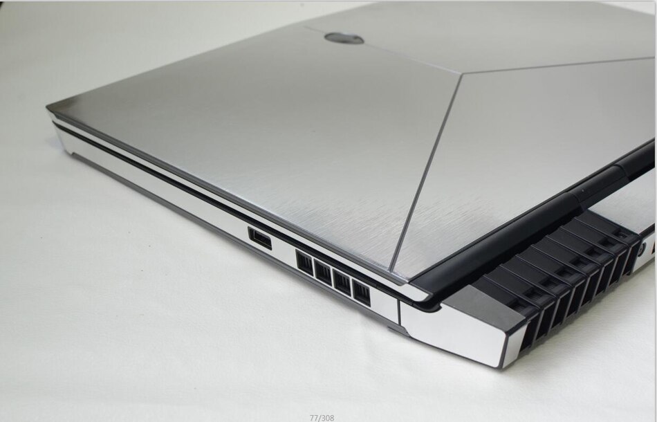 Kh laptop børstet glitter klistremerke skin cover protector for alienware 15 aw15 r 4 m15x r4 15.6 " utgivelse