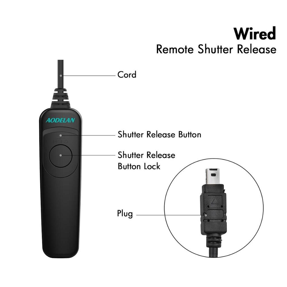 AODELAN N10 Shutter Release Cable Remote Control for Nikon Z6,Z7, Coolpix P1000,D90,D600,D610,D3100,D3200,D3300,D5000,D5100