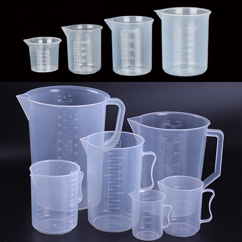 20ml/30ml/50ml/300ml/500ml/1000ml Clear Plastic Graduated Measuring Cup for Baking Beaker Liquid Measure Jug Cup Container
