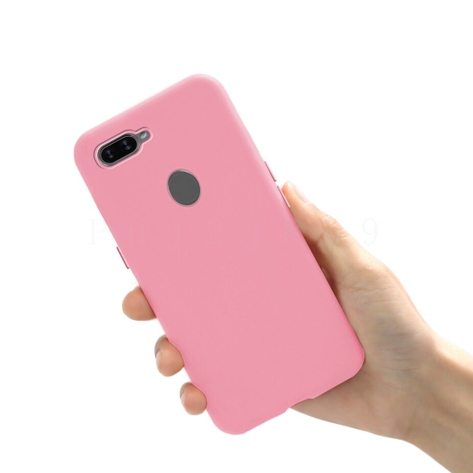 Candy Case For OPPO A12 Cover Soft Protective Housings Shockproof Phone Bumper For OPPO A12 A 12 OppoA12 Case Funda Cover 6.22'': Pink