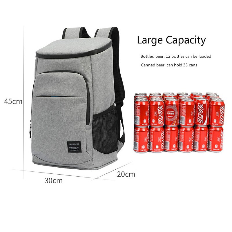 30L Soft Beer Cooler Bags 35 Cans Leakproof Cooler Backpack 600D Oxford Waterproof Picnic Thermal Insulated Bag Food Container