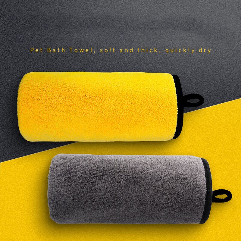 Serviette absorbante à haute épaisseur pour chien et chat, fourniture d'artefact en Fiber super absorbante à séchage rapide avec une serviette de bain