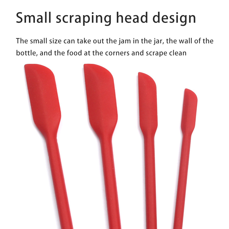 Mini spatule à pointe grattoir pour bouteille de maquillage, pour gâteau au beurre, Surface lisse, outil de cuisson, cuillère à mélanger le miel, 1 pièce