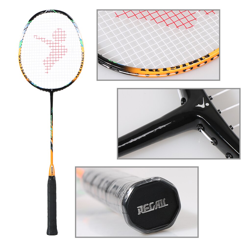Badminton Racket 100% Carbon 25-27lbs S5 Ultralight Offensive Badminton Racket Racquet Training Sports With Bag