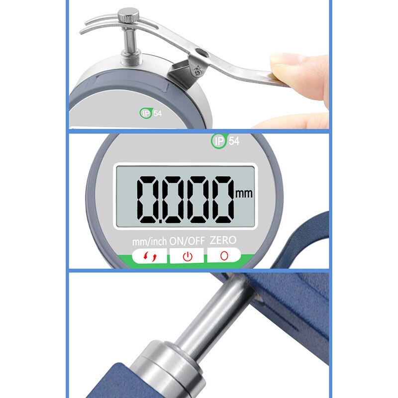0.001mm haute précision électronique IP54 jauge d'épaisseur PressKeys numérique micromètre étanche à l'huile compteur d'épaisseur