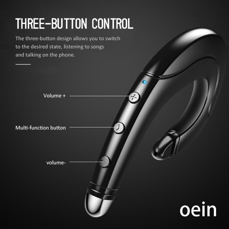 Beengeleiding Bluetooth Headset Draagbare Universele Eenzijdige Handsfree Draadloze Opknoping Oor Mobiele Telefoon Bellen Sport Oortelefoon