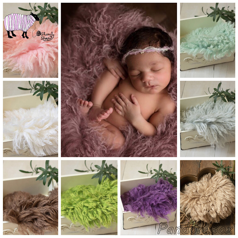 35Cm Flokati Wollen Deken Pasgeboren Fotografie Props Baby Photoshoot Studio Poseren Wollen Deken Baby Fotografia Accessoires