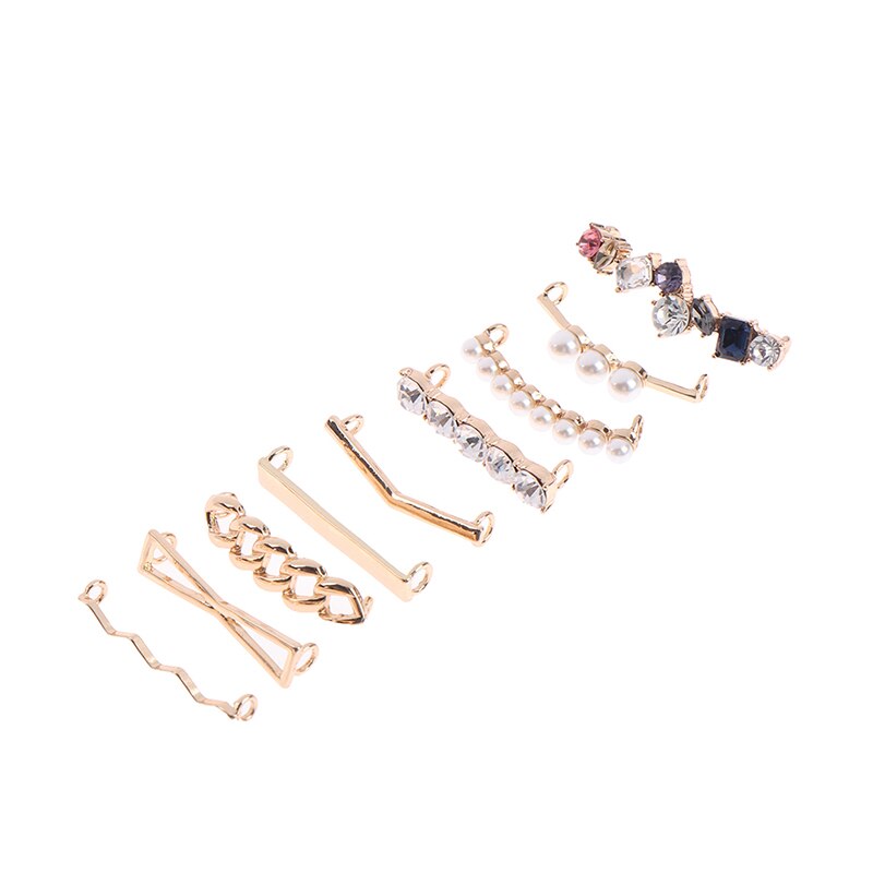 1 pièces belle belle pince brillante perles lacets décoration blanc perle chaussures accessoires femmes chaussures accessoire décoratif