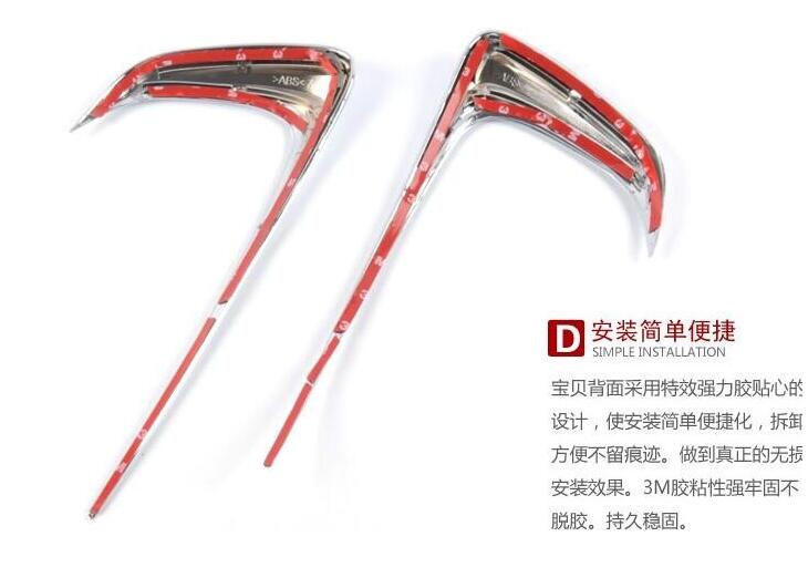 Couvercle de phare antibrouillard de | ABS chromé/électrolytique, décoration pour Citroen c-elysee