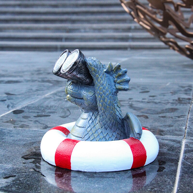 Solar floating simulation animal decoration fish Suspended pool pond courtyard outdoor resin crafts ornaments furnishings