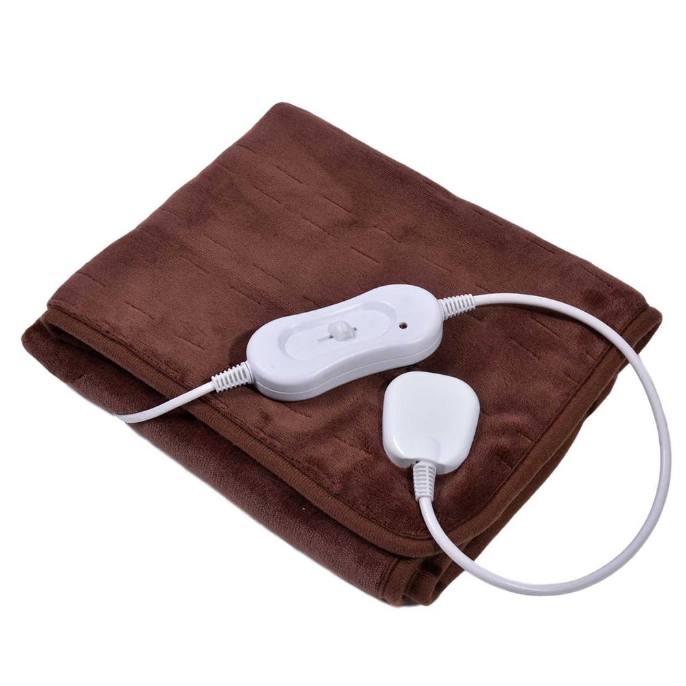 Heating Electric Blanket Flannel Multifunctional Electric Throws Wrap Knee guard Heated Shawl: L