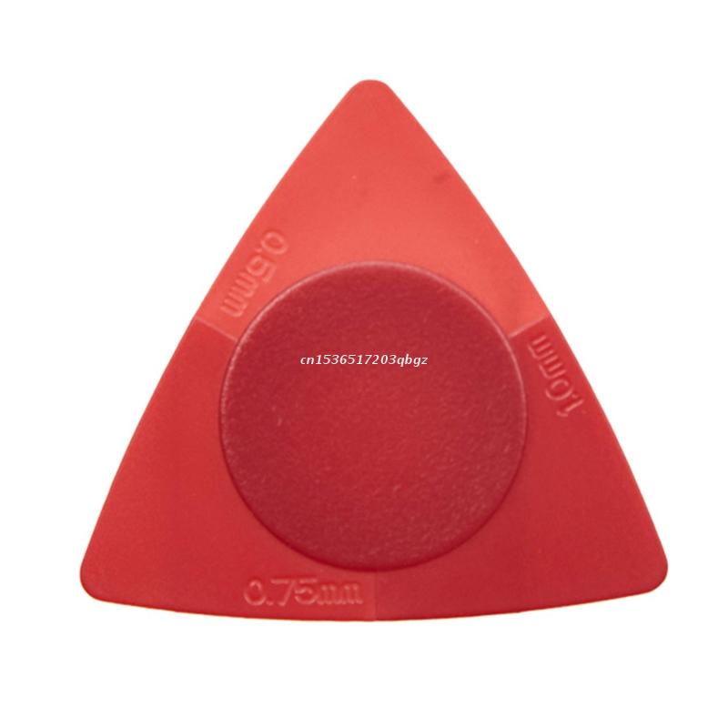 10x ABS scelte impostato plettro triangolare multicolore per chitarra elettrica basso ukulele Dropship: rosso